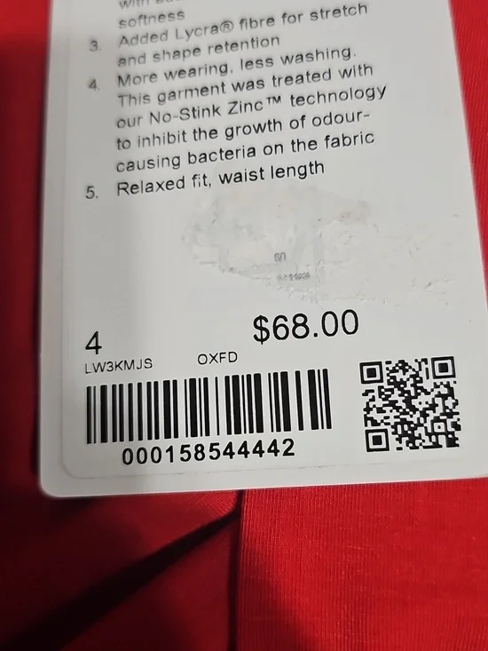 Lululemon Jersey Training Long Sleeve! Sz 4,Wordmark! NWTS! OXFD! Dont Miss Out! - Picture 10 of 10